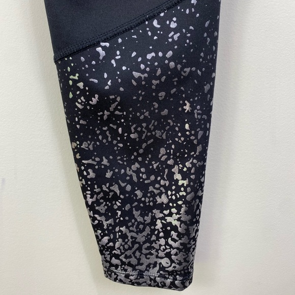 Apana Women’s Black Silver Splatter Leggings size Small - Picture 3 of 12